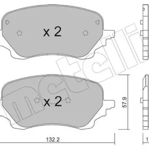 Zestaw klocków hamulcowych, hamulce tarczowe METELLI 22-1247-0 Do wyczerpania zapasów