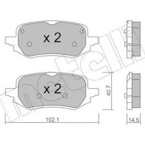 Zestaw klocków hamulcowych, hamulce tarczowe METELLI 22-1248-0 Ograniczona ilość