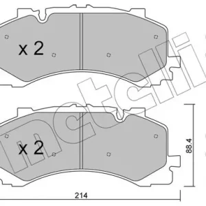 Zestaw klocków hamulcowych, hamulce tarczowe METELLI 22-1252-0 Darmowa dostawa