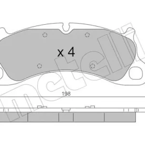Zestaw klocków hamulcowych, hamulce tarczowe METELLI 22-1255-0 Tani