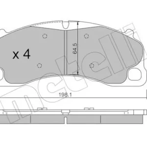 Zestaw klocków hamulcowych, hamulce tarczowe METELLI 22-1256-0 Promocja