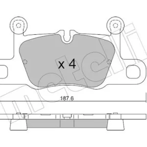 Zestaw klocków hamulcowych, hamulce tarczowe METELLI 22-1258-0 Oferta
