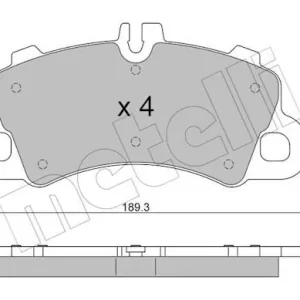 Zestaw klocków hamulcowych, hamulce tarczowe METELLI 22-1259-0 Hit sprzedaży