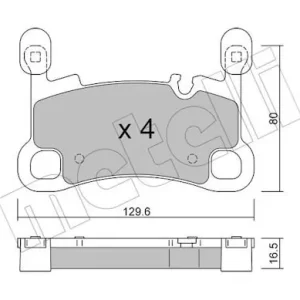 Zestaw klocków hamulcowych, hamulce tarczowe METELLI 22-1260-0 Nowość