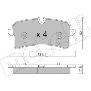 Zestaw klocków hamulcowych, hamulce tarczowe METELLI 22-1261-0 Ekspresowa dostawa