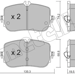 Zestaw klocków hamulcowych, hamulce tarczowe METELLI 22-1268-0 Oferta