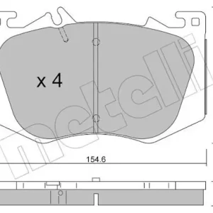 Zestaw klocków hamulcowych, hamulce tarczowe METELLI 22-1269-0 Ekspresowa dostawa