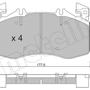 Zestaw klocków hamulcowych, hamulce tarczowe METELLI 22-1270-0 Premium