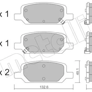 Zestaw klocków hamulcowych, hamulce tarczowe METELLI 22-1278-0 Ostatnia szansa