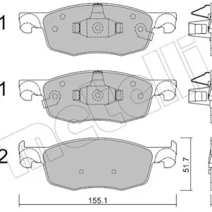 Zestaw klocków hamulcowych, hamulce tarczowe METELLI 22-1282-0 Oferta