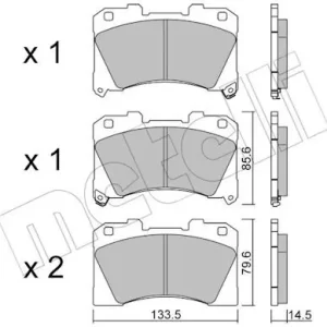 Darmowa dostawa Zestaw klocków hamulcowych, hamulce tarczowe METELLI 22-1288-0