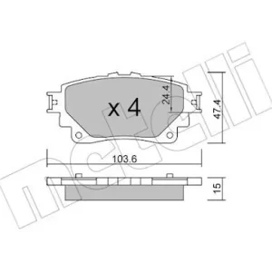 Zestaw klocków hamulcowych, hamulce tarczowe METELLI 22-1290-0 Bezpieczne zakupy