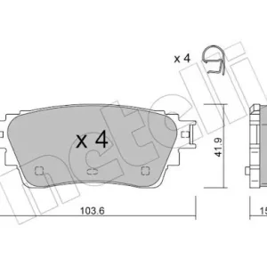 Zestaw klocków hamulcowych, hamulce tarczowe METELLI 22-1294-0 Tylko do końca tygodnia