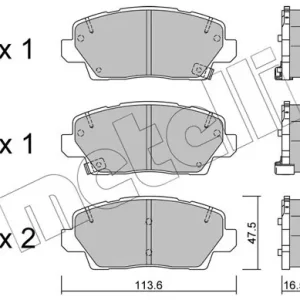 Zestaw klocków hamulcowych, hamulce tarczowe METELLI 22-1302-0 Tylko dziś