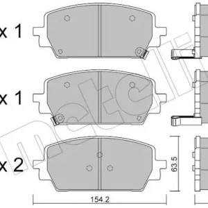 Zestaw klocków hamulcowych, hamulce tarczowe METELLI 22-1303-0 Łatwy zwrot