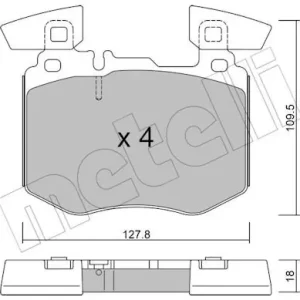 Zestaw klocków hamulcowych, hamulce tarczowe METELLI 22-1310-0 Hit cenowy
