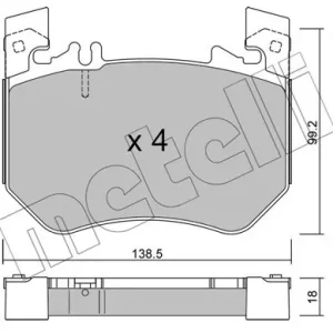 Zestaw klocków hamulcowych, hamulce tarczowe METELLI 22-1311-0 Wyprzedaż