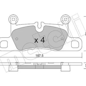 Zestaw klocków hamulcowych, hamulce tarczowe METELLI 22-1315-0 Hit sprzedaży