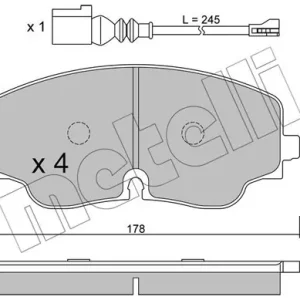 Dostępne od ręki Zestaw klocków hamulcowych, hamulce tarczowe METELLI 22-1316-0