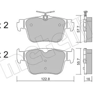 Zestaw klocków hamulcowych, hamulce tarczowe METELLI 22-1317-0 Zamów teraz