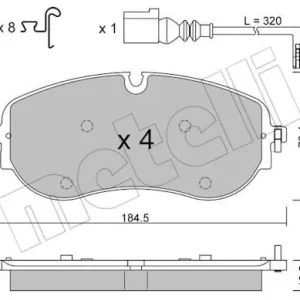 Zestaw klocków hamulcowych, hamulce tarczowe METELLI 22-1320-0 Tani