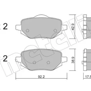 Zestaw klocków hamulcowych, hamulce tarczowe METELLI 22-1323-0 Kup online