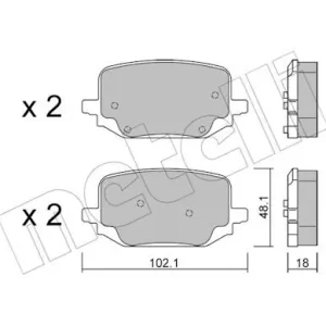 Zestaw klocków hamulcowych, hamulce tarczowe METELLI 22-1331-0 Oferta limitowana
