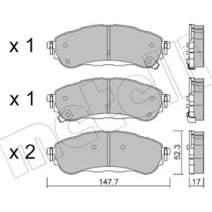 Zestaw klocków hamulcowych, hamulce tarczowe METELLI 22-1344-0 Darmowa dostawa