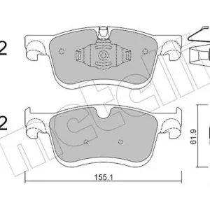 Bezpieczne zakupy Zestaw klocków hamulcowych, hamulce tarczowe METELLI 22-1349-0