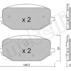 Zestaw klocków hamulcowych, hamulce tarczowe METELLI 22-1351-0 Najlepsza cena