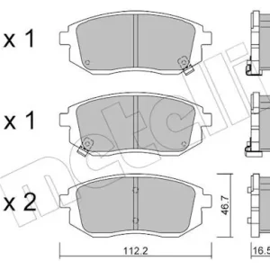 Zestaw klocków hamulcowych, hamulce tarczowe METELLI 22-1353-0 Kup online