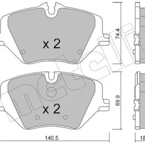 Zestaw klocków hamulcowych, hamulce tarczowe METELLI 22-1354-0 Promocja