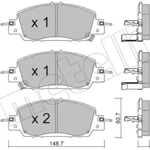 Zestaw klocków hamulcowych, hamulce tarczowe METELLI 22-1362-0 Zniżka