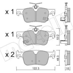 Zestaw klocków hamulcowych, hamulce tarczowe METELLI 22-1363-0 Szybka wysyłka