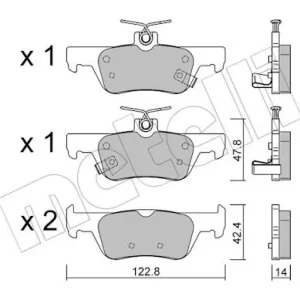 Zestaw klocków hamulcowych, hamulce tarczowe METELLI 22-1364-0 Dodaj do koszyka
