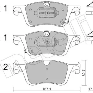 Zestaw klocków hamulcowych, hamulce tarczowe METELLI 22-1365-0 Łatwy zwrot