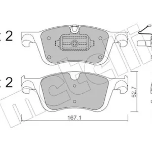 Zestaw klocków hamulcowych, hamulce tarczowe METELLI 22-1365-1 Wysoka jakość