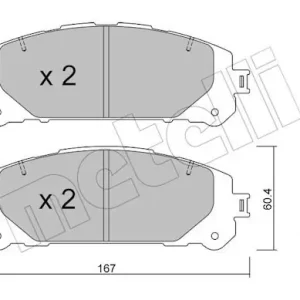 Zestaw klocków hamulcowych, hamulce tarczowe METELLI 22-1367-0 Szybka wysyłka