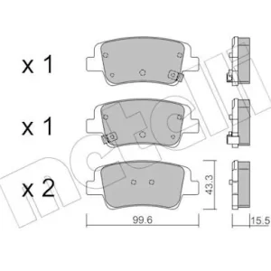 Zestaw klocków hamulcowych, hamulce tarczowe METELLI 22-1371-0 Zamów teraz