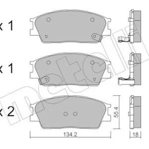 Zestaw klocków hamulcowych, hamulce tarczowe METELLI 22-1374-0 Kup teraz