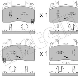 Zestaw klocków hamulcowych, hamulce tarczowe METELLI 22-1377-0 Hit cenowy