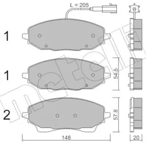 Zestaw klocków hamulcowych, hamulce tarczowe METELLI 22-1378-0 Szybka dostawa