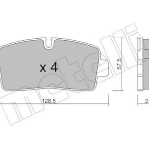 Zestaw klocków hamulcowych, hamulce tarczowe METELLI 22-1380-0 Najlepsza cena