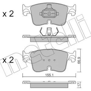 Zestaw klocków hamulcowych, hamulce tarczowe METELLI 22-1383-0 Kup teraz
