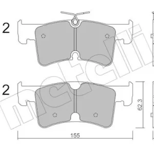 Zestaw klocków hamulcowych, hamulce tarczowe METELLI 22-1389-0 Wyprzedaż