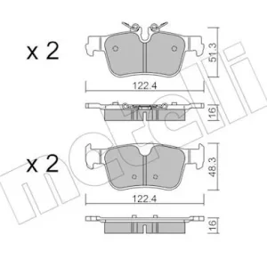 Zestaw klocków hamulcowych, hamulce tarczowe METELLI 22-1390-0 Taniej