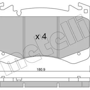 Darmowy zwrot Zestaw klocków hamulcowych, hamulce tarczowe METELLI 22-1392-0