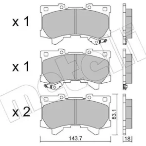 Zestaw klocków hamulcowych, hamulce tarczowe METELLI 22-1401-0 Wyjątkowa oferta