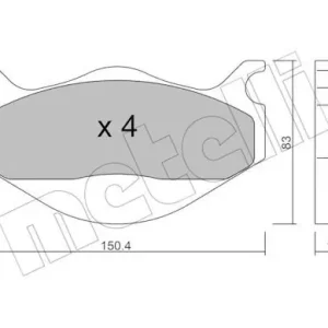 Zestaw klocków hamulcowych, hamulce tarczowe METELLI 22-1404-0 Bezpieczne zakupy