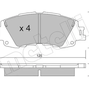 Zestaw klocków hamulcowych, hamulce tarczowe METELLI 22-1410-0 Łatwy zwrot